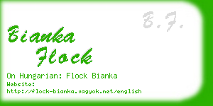 bianka flock business card